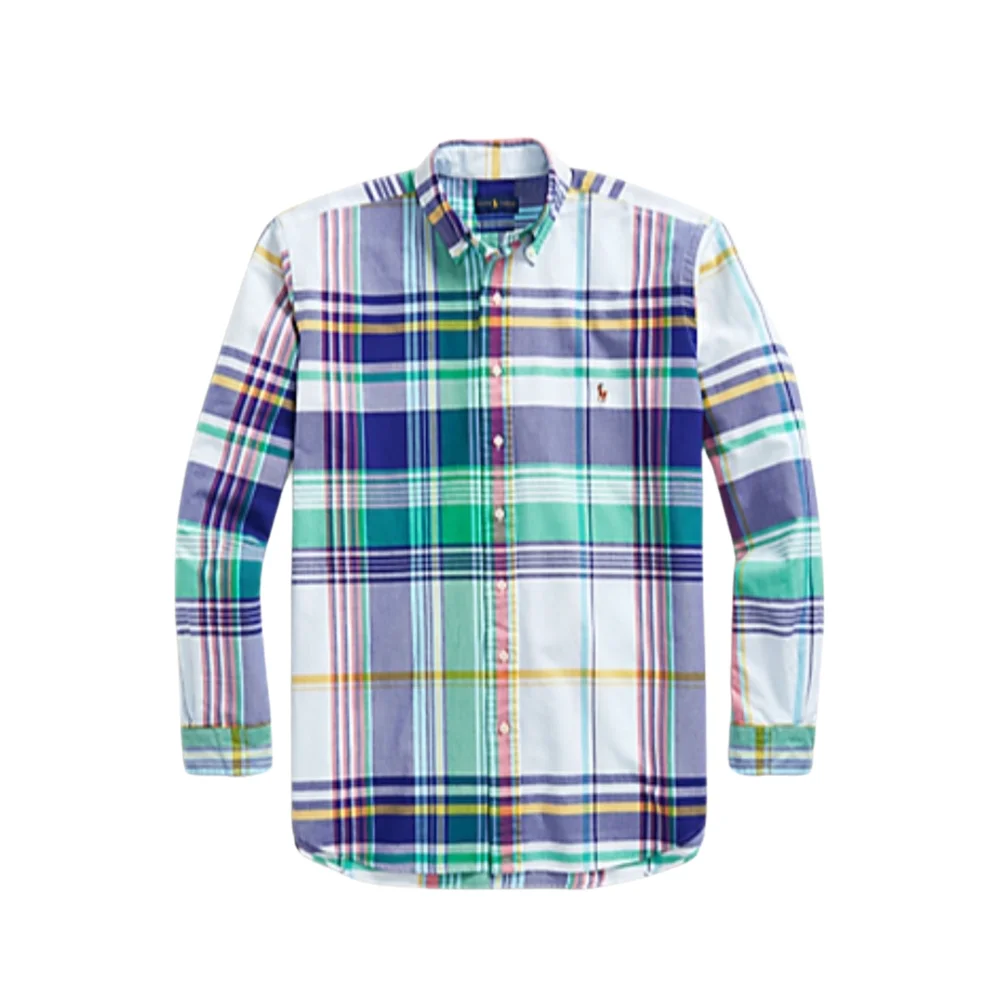 Polo Ralph Lauren Blue and Green Plaid‎ Classic Fit Shirt, 4XB